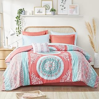 Intelligent Design Loretta Coral 9 Piece Bedding Set