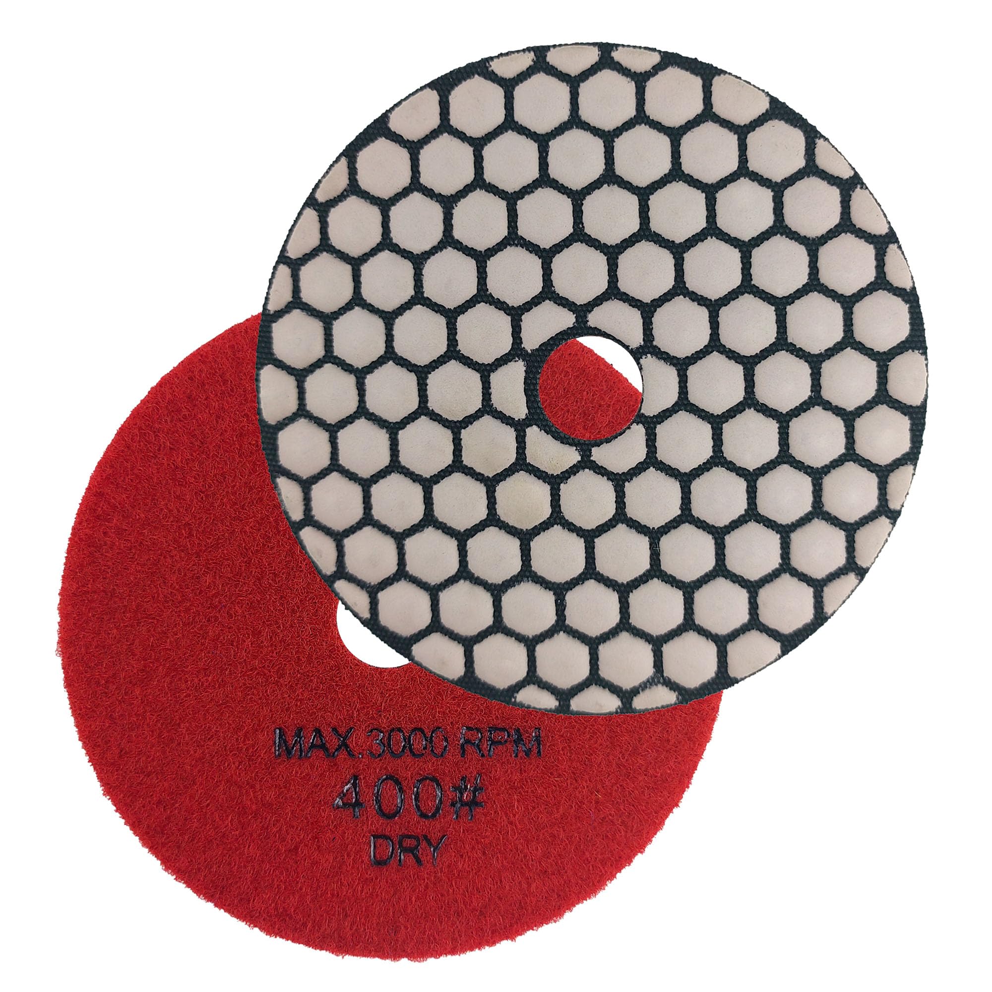 HXIN Diamond Dry Polishing Pads 4 inch 100mm for Buffing on Granite Marble Stone Concrete Tile Ceramic Floor Smoothing renovate Removing Marks with