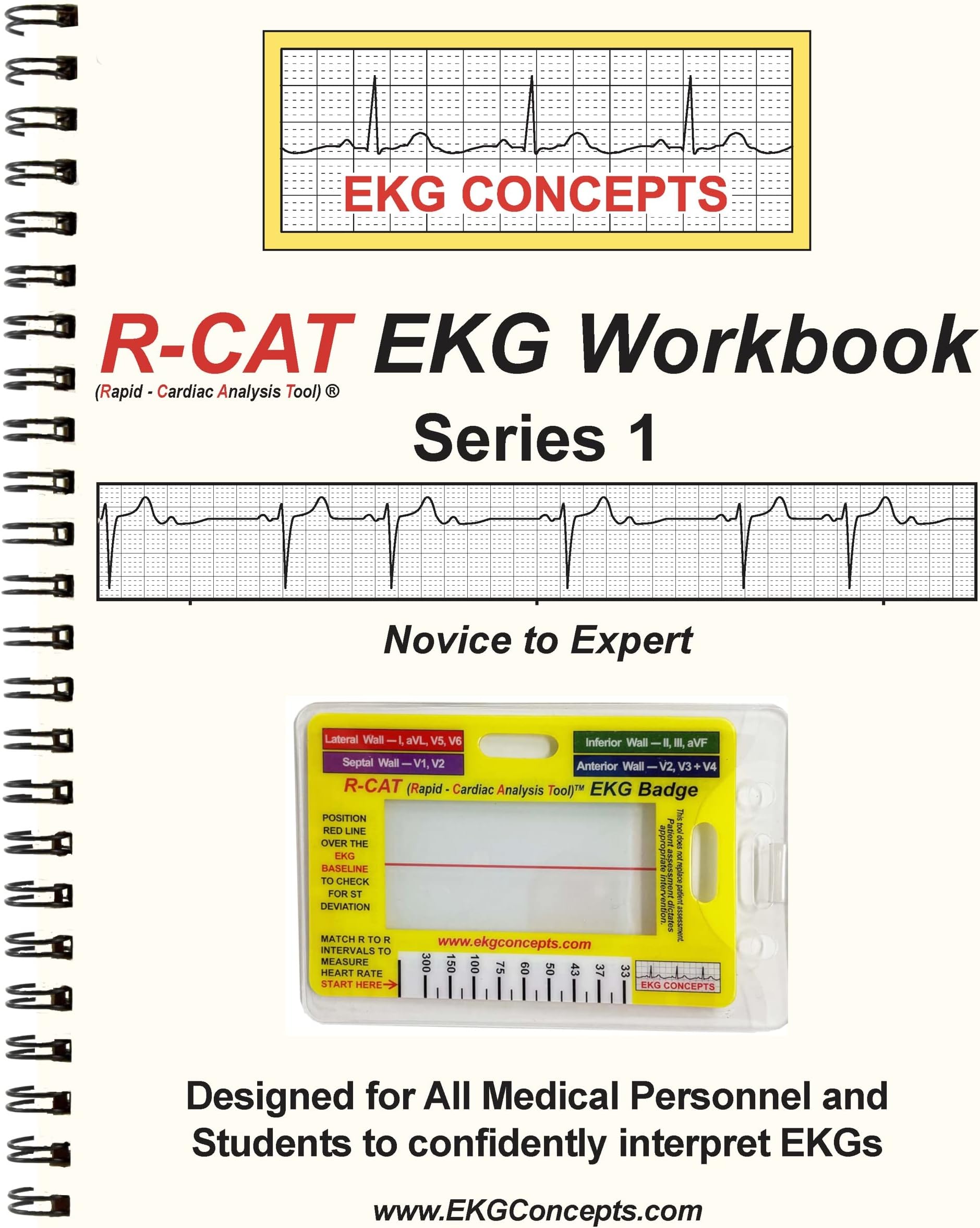 R-CAT EKG Workbook Series 1 - Includes R-CAT EKG Badge