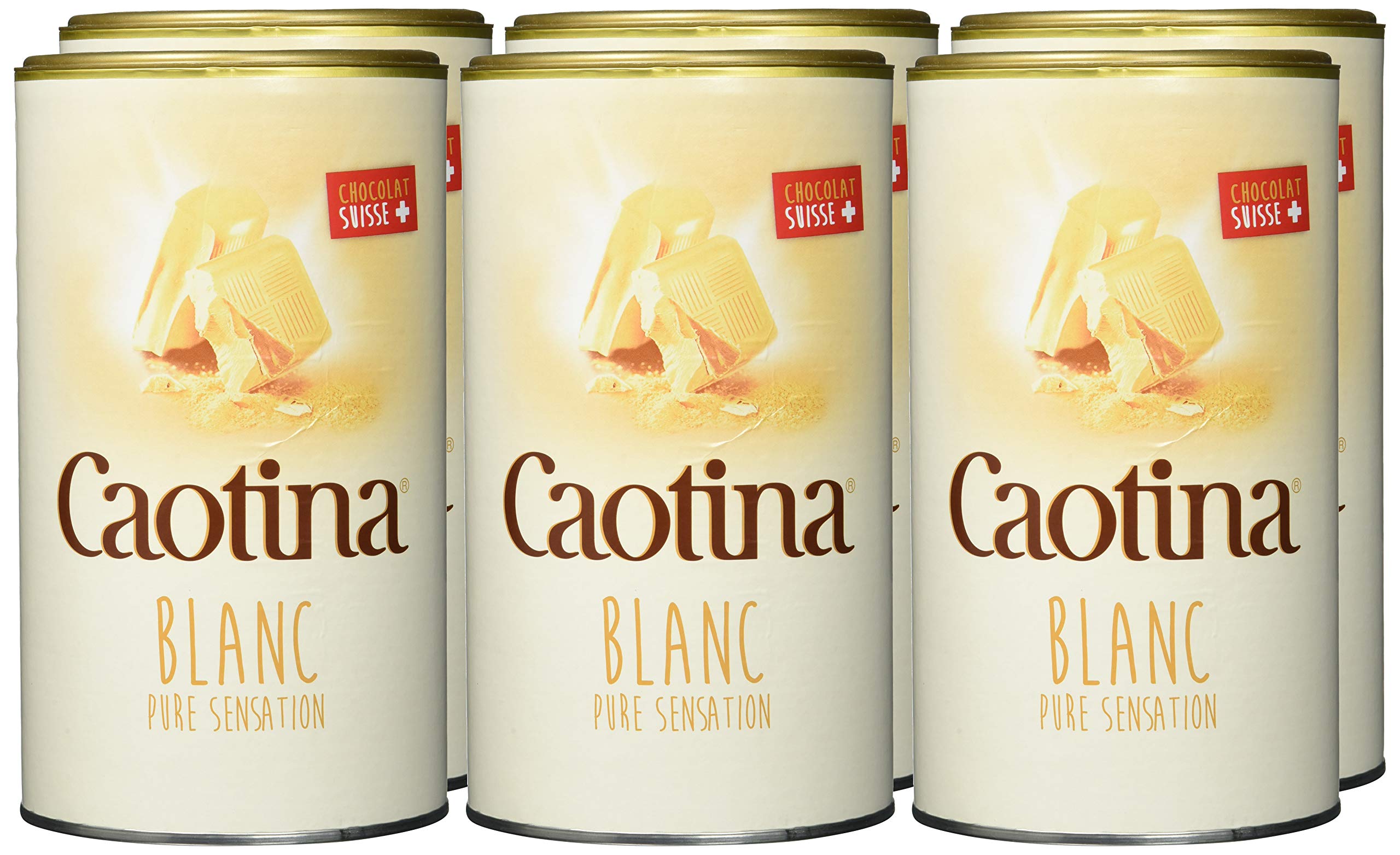 Caotina Blanc Weiße Schokolade Dose 500g, 6er Pack (6 x 500 g)