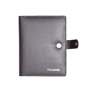 TULMAN PU Leather Vehicle Document Organizer Car Document Holder for RC Book Driving License ID Card Pouch - Brown (23.5 x 18.5 x 2.5 cm)