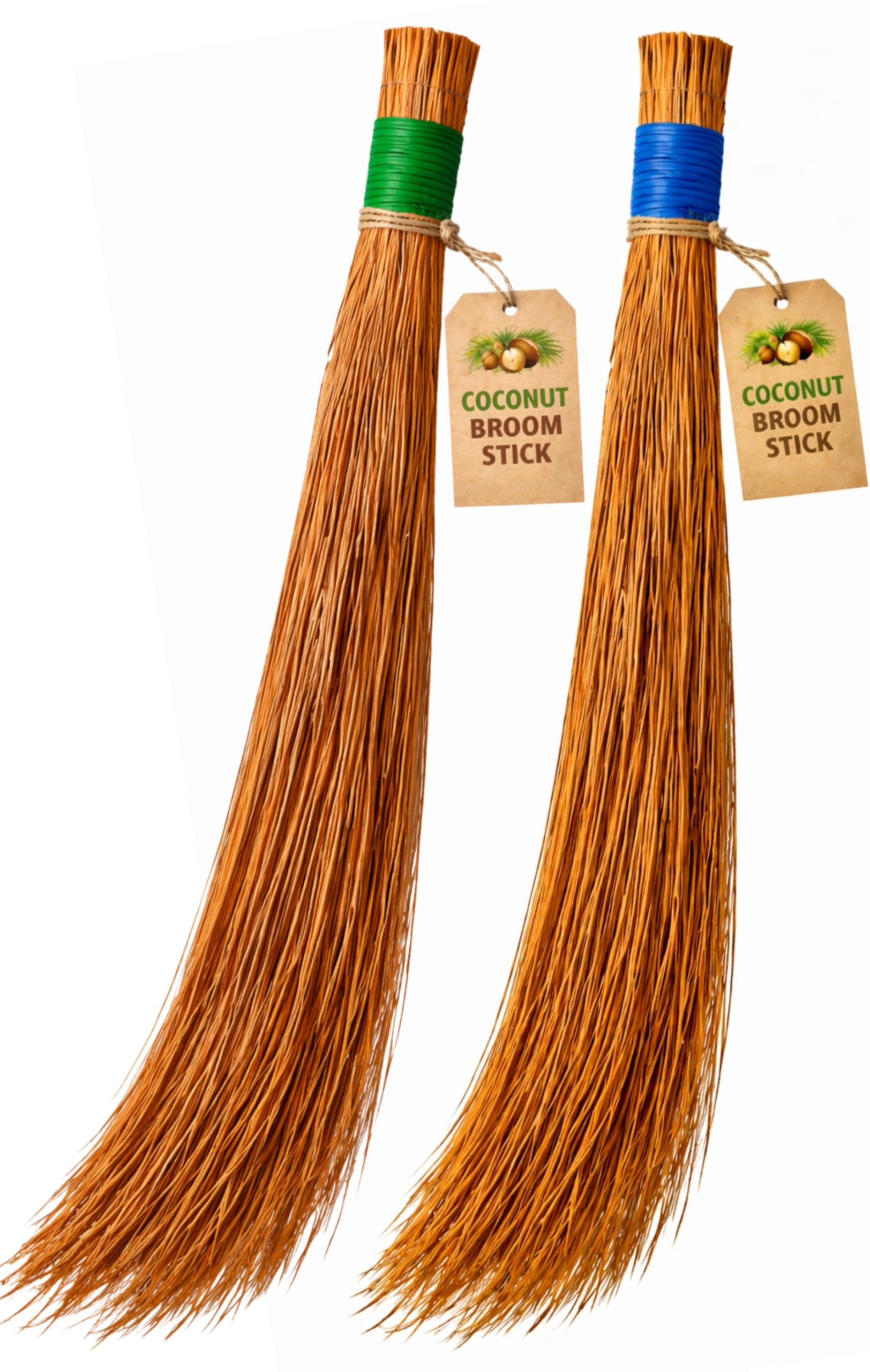 Coconut Jhadu Coconut Broom for Floor Cleaning Broom Strong Durable Cleaning Broom Natural Coconut Fiber Jhadu 95 cm Long Bamboo Handle 210 Gram for Home Bathroom Outdoor Use (2)-image-28