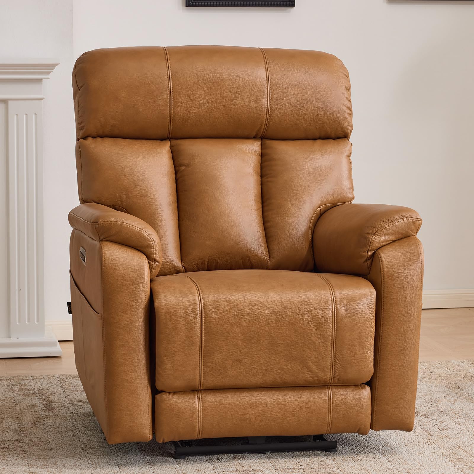 Amazon.com: Clearance Genuine Leather Power Zero Gravity Recliner