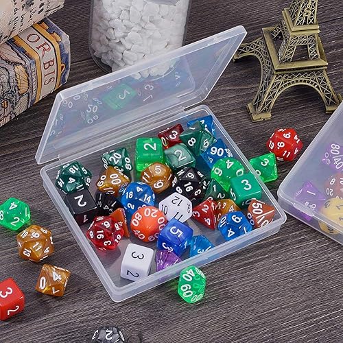 Miniatura 6 de BENECREAT - Recipientes de plástico transparente para almacenamiento de cuentas, organizadores de cajones, de caja con tapa