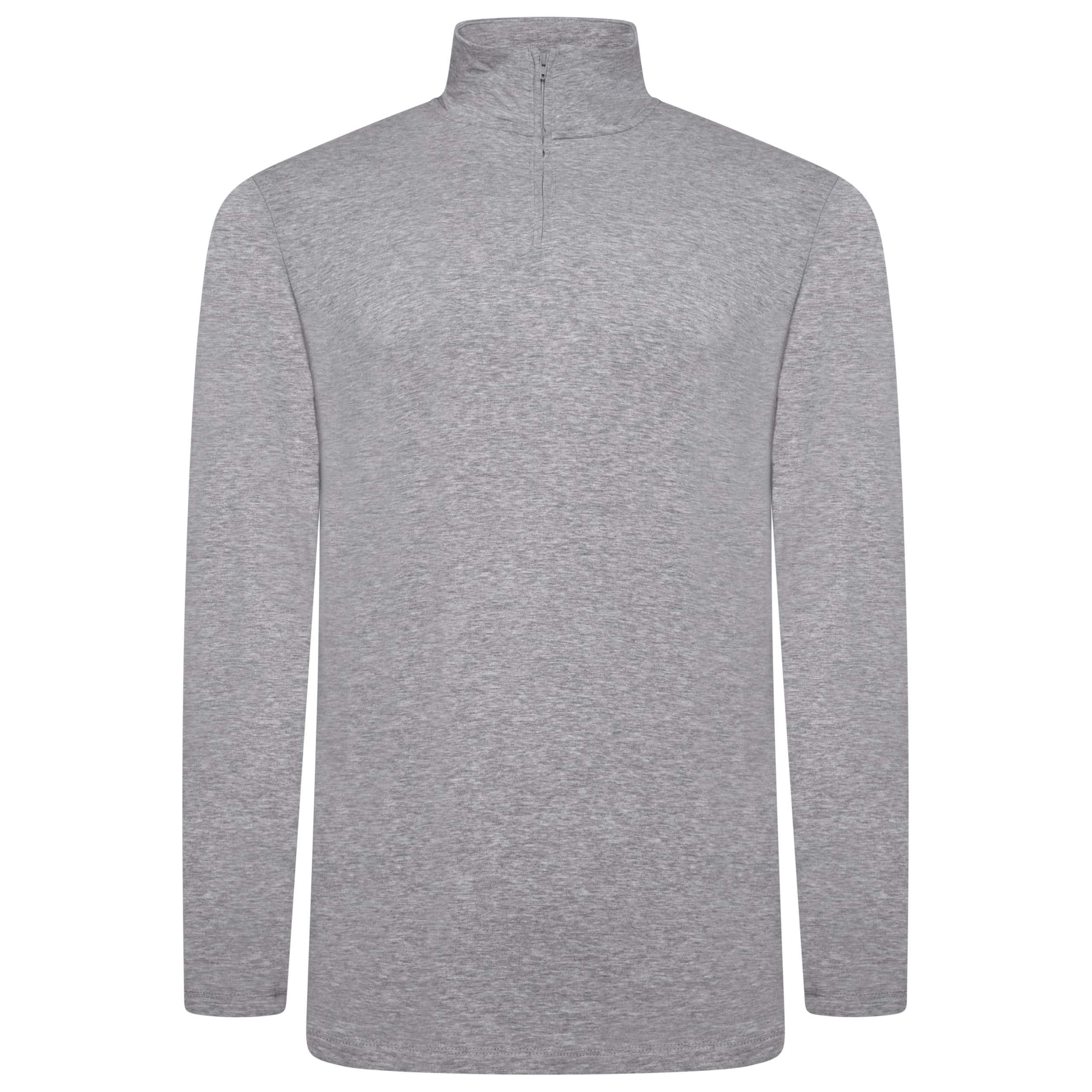 Urban Heritage Ultra Thermal Quarter Zip Base Layer Pullover Top (UK, Alpha, XL, Regular, Regular, Light Grey)