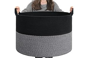 INDRESSME Toy & Laundry Woven Rope Storage