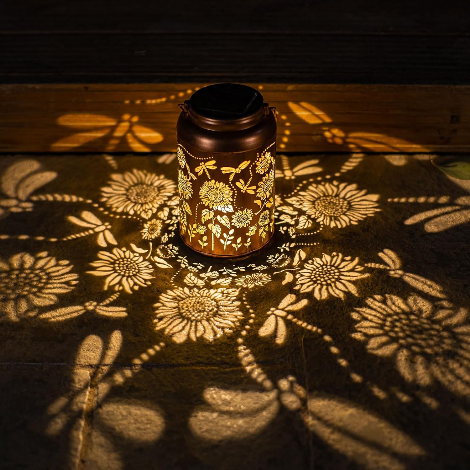 2pack Solar Lanterns Lights Outdoor Hanging Lantern Waterproof Metal LED Dragonfly Spring Decor Gifts for Women Men Mom Grandma Solar Light for Garden,Yard,Patio, Lawn,Pathway,Landscape