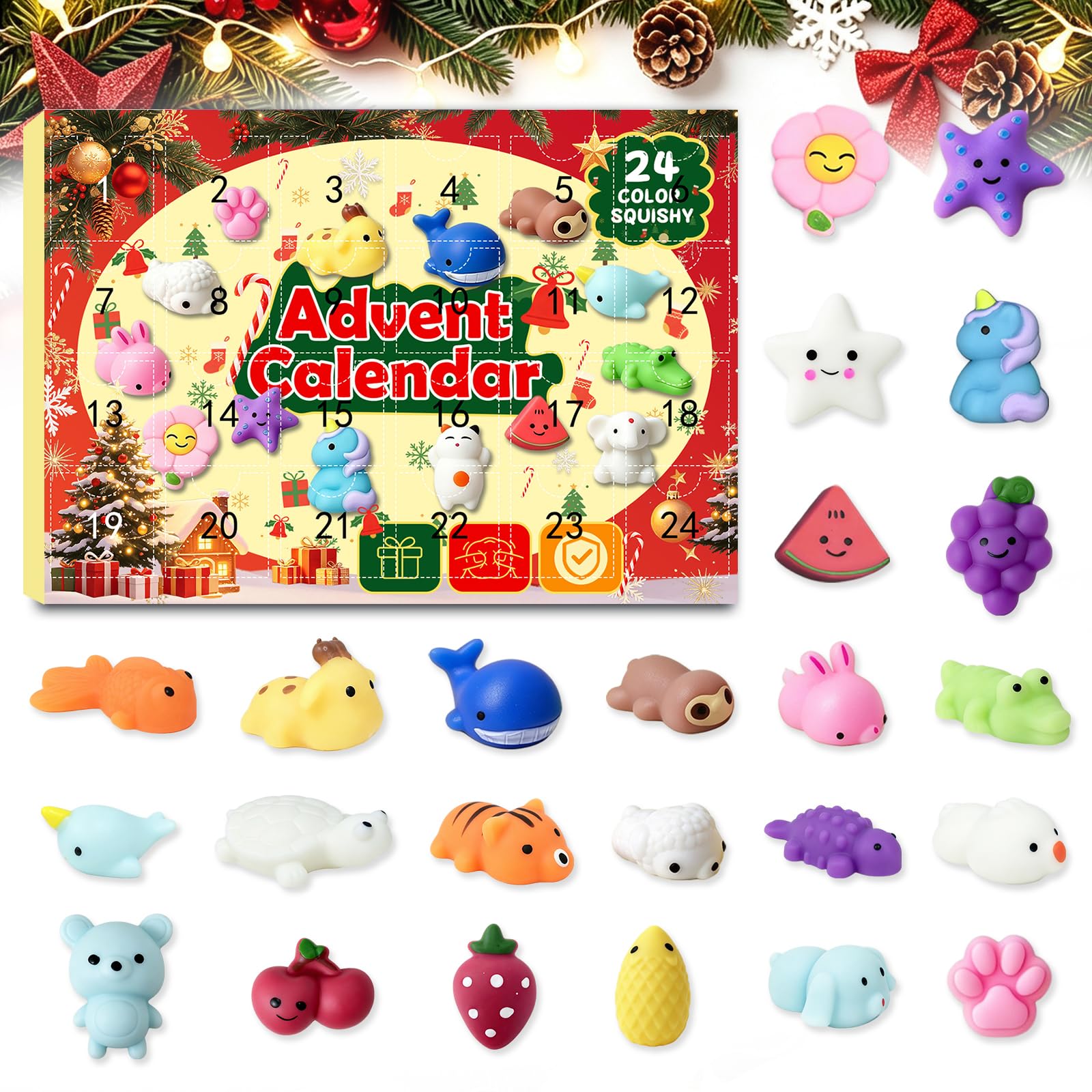 Squishy Advent Calendar 2026,Christmas Countdown Advent Calendar 24Day