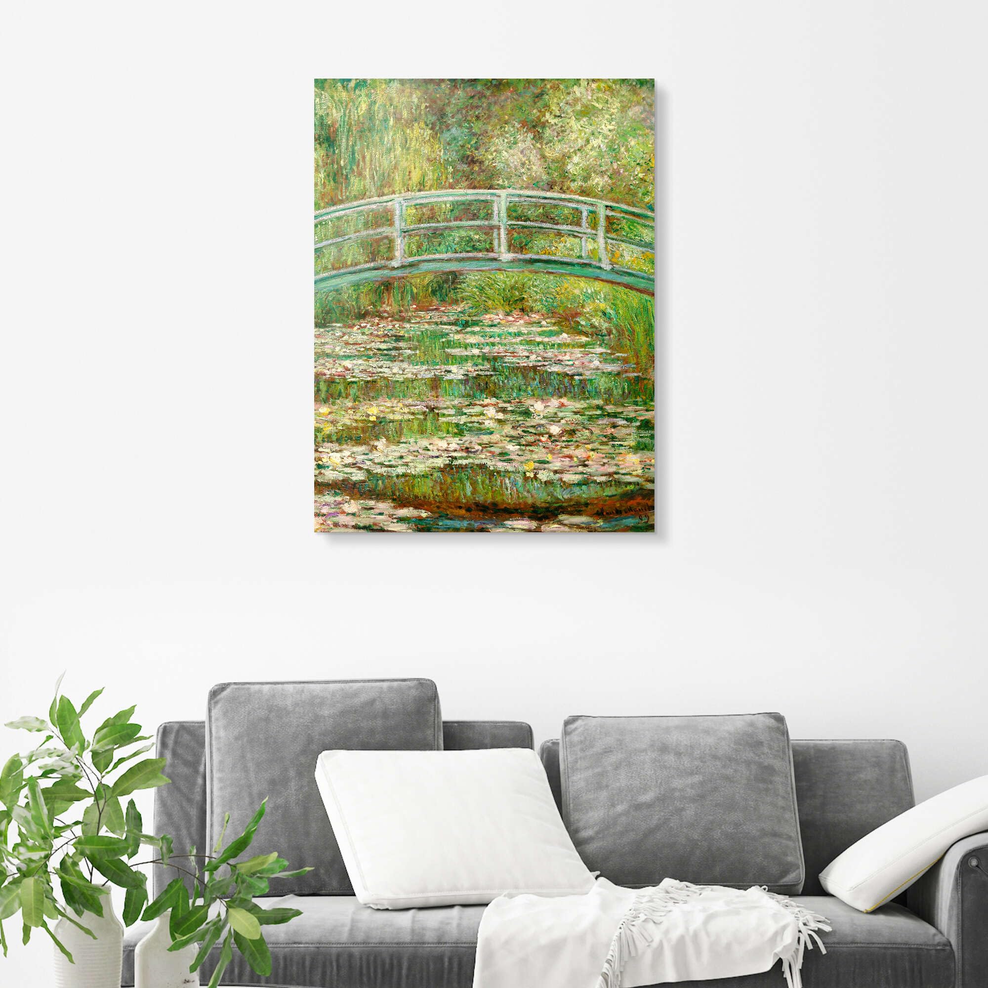 Posterlounge Bridge over the Lily Pond, 1899 Cuadro de metacrilato | 60 x 80 cm de Claude Monet Verde Cuadros Decoración para la pared
