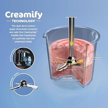 Ninja CREAMi Ice Cream Maker | 7-in-1 - IceCream, Gelato, Sorbet, Milkshakes, Mix-ins, Smoothie Bowls & More | Includes (1) Dishwasher Safe 16 oz. Pint with storage lid | Black | NC299AMZ