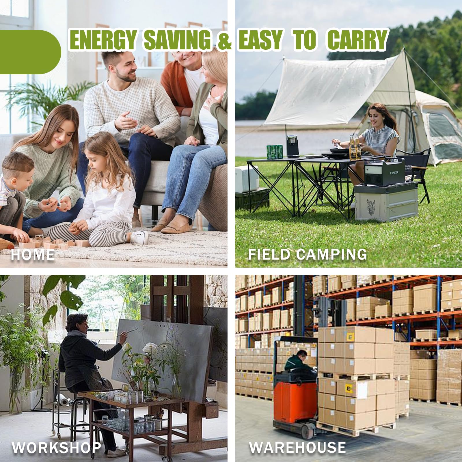 lcocove Zasilany baterią wentylator zasilany energią słoneczną, przenośny wentylator domowy lub zewnętrzny, może pracować 5-24 godziny, zaprojektowany do szopy, wentylator huraganu, z wyjściem USB do