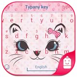 Stylish Kitty Face Theme&Emoji Keyboard