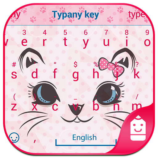 Kitty Face Theme&Emoji Keyboard