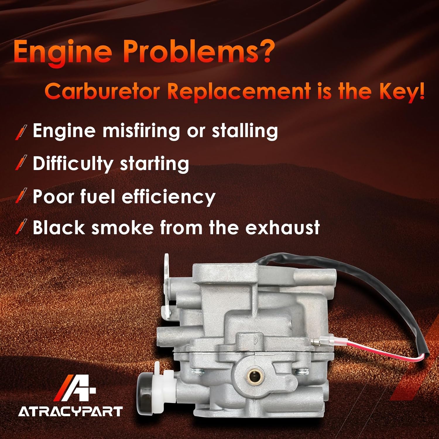 Carburetor with Gaskets, Compatible With Kohler CH18 CH20 CH22 CH23 CH620 CH640 CH680, 19HP 20HP 21HP 22HP 23HP, CV22 CV25 CV730 CV740, Replace# 2485359-S, 2485359, 2485335, 2485335-S