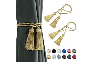 BEL AVENIR Gold Tassel Curtain Tiebacks