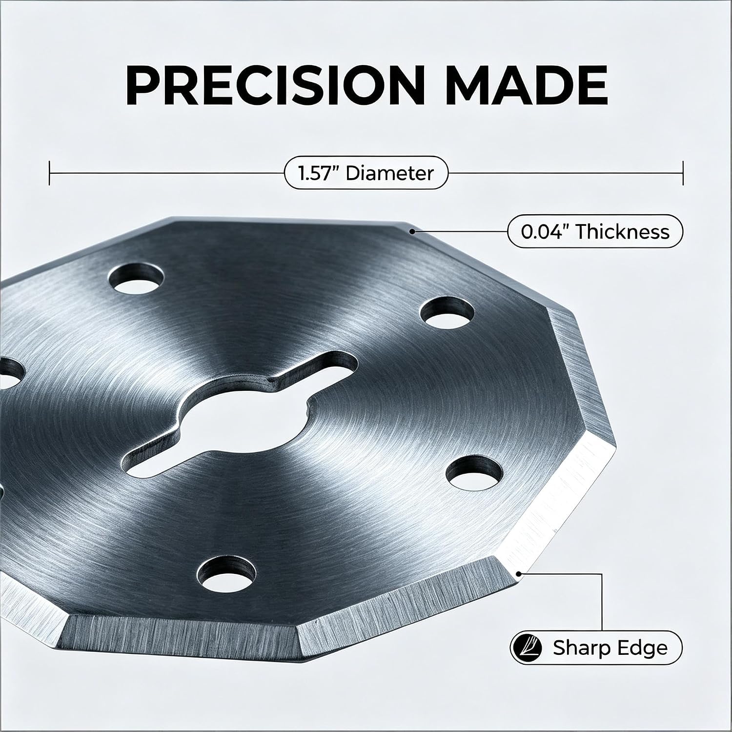 3PCS Premium Steel Replacement Rotary Blades for Most Electric Cardboard Cutters Compatible with Worx ZipSnip Cordless Electric Scissors WA2300, RC2600K, RC2601, RC2602, WX080L, WX081L