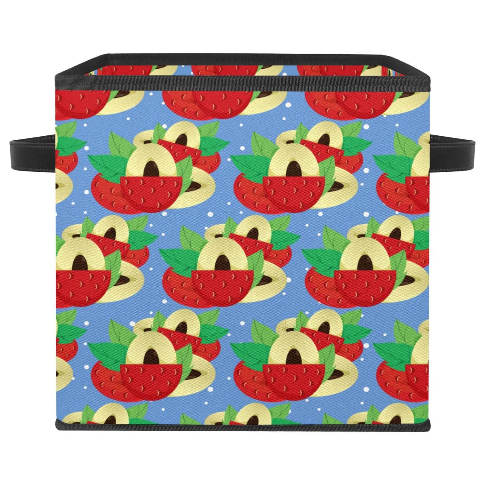 Boîte de rangement en tissu pour chambre à coucher au motif litchi