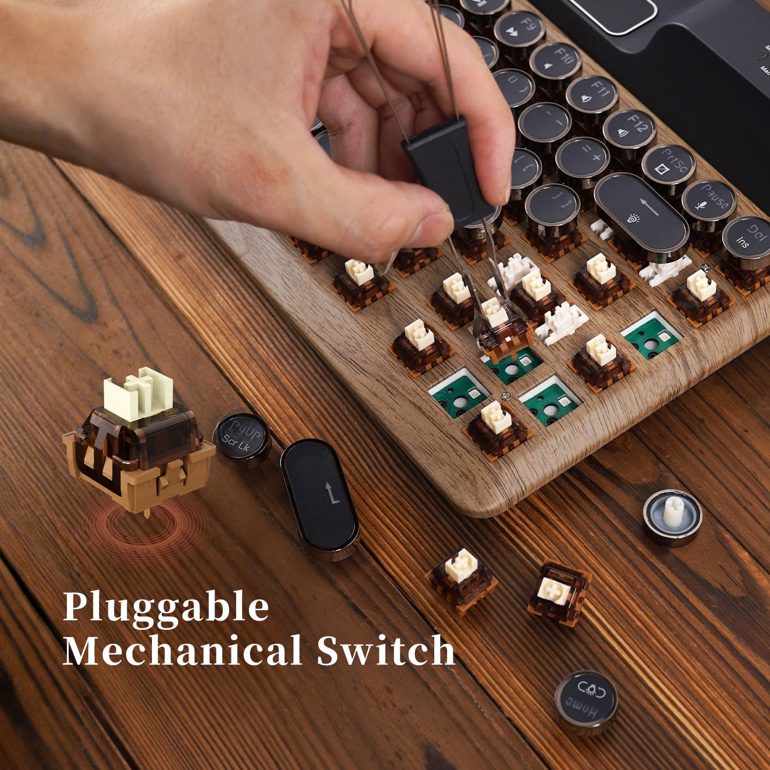 Amazon.com: 7KEYS Retro Typewriter Mechanical Gaming Keyboard