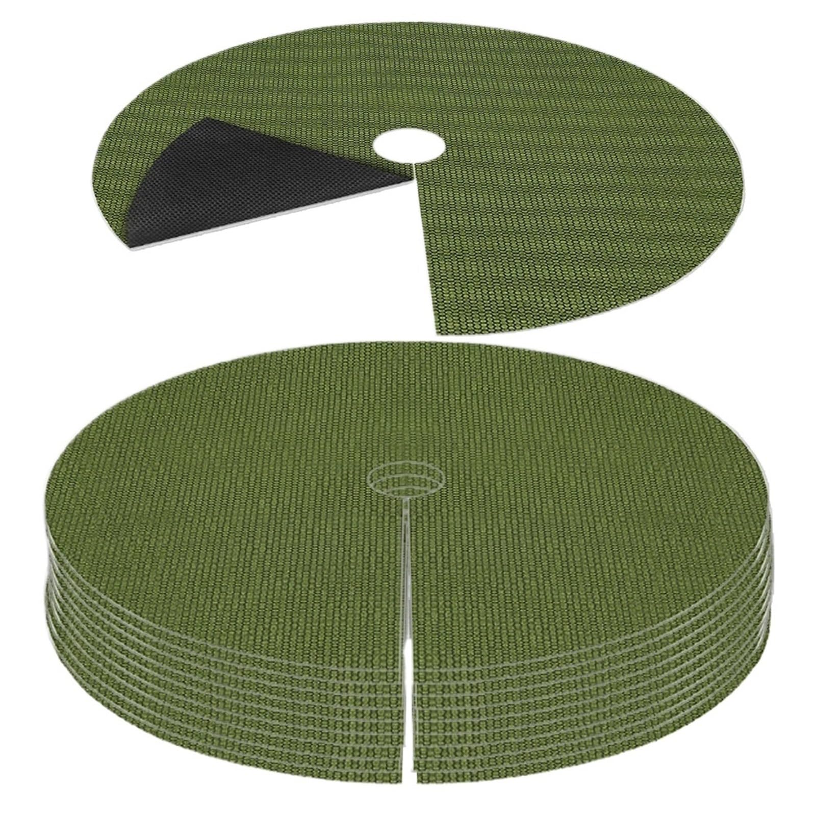 Unkrautvlies 0,3 mm Dickes, rundes Baumschutz-Unkrautschutzmatten-Kontrolltuch for die Wurzelabdeckung von Gartenobstgarten-Topfpflanzen(Round-42cm,20PCS)