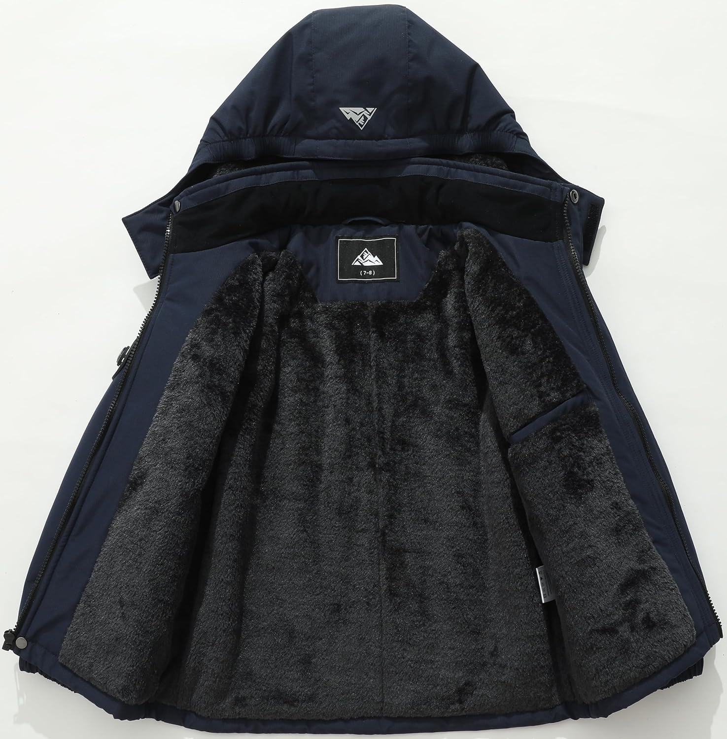 Boy's Winter Ski Jacket Warm Snow Coat Thickened Windproof Hooded Coat Waterproof Outerwear with Zip Pockets - Image 2