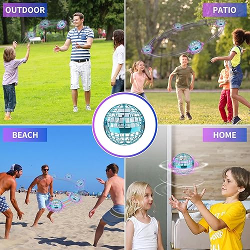 Miniatura 4 de ACOUCB Bola de orbe voladora, globo cósmico, bola voladora, boomerang, juguete giratorio para ansiedad, mini dron, juguetes geniales para
