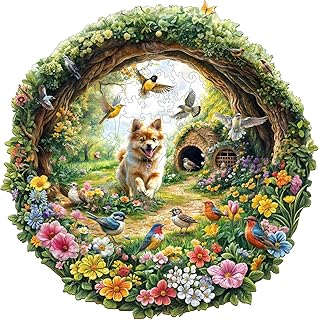 Comprar Puzle de madera para adultos, pájaros de primavera, rompecabezas de madera, piezas únicas de rompecabezas con forma de animal, rompecabezas de madera para adultos, con caja de regalo de madera