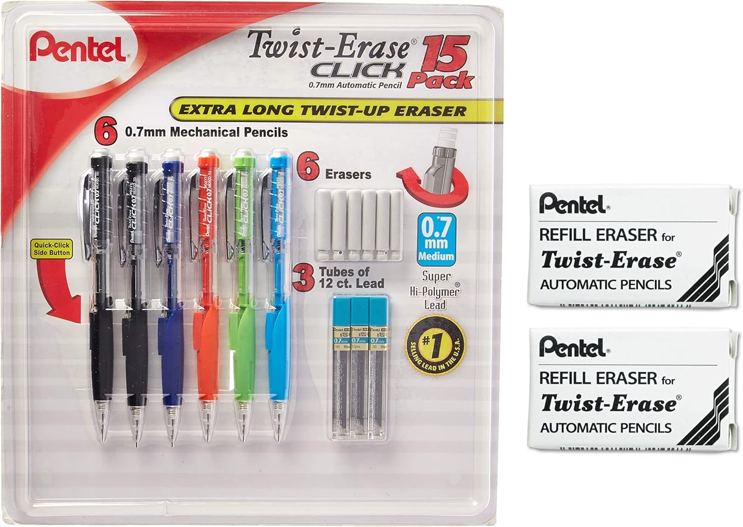 Value Set of Pentel TwistErase Click Mechanical Pencil