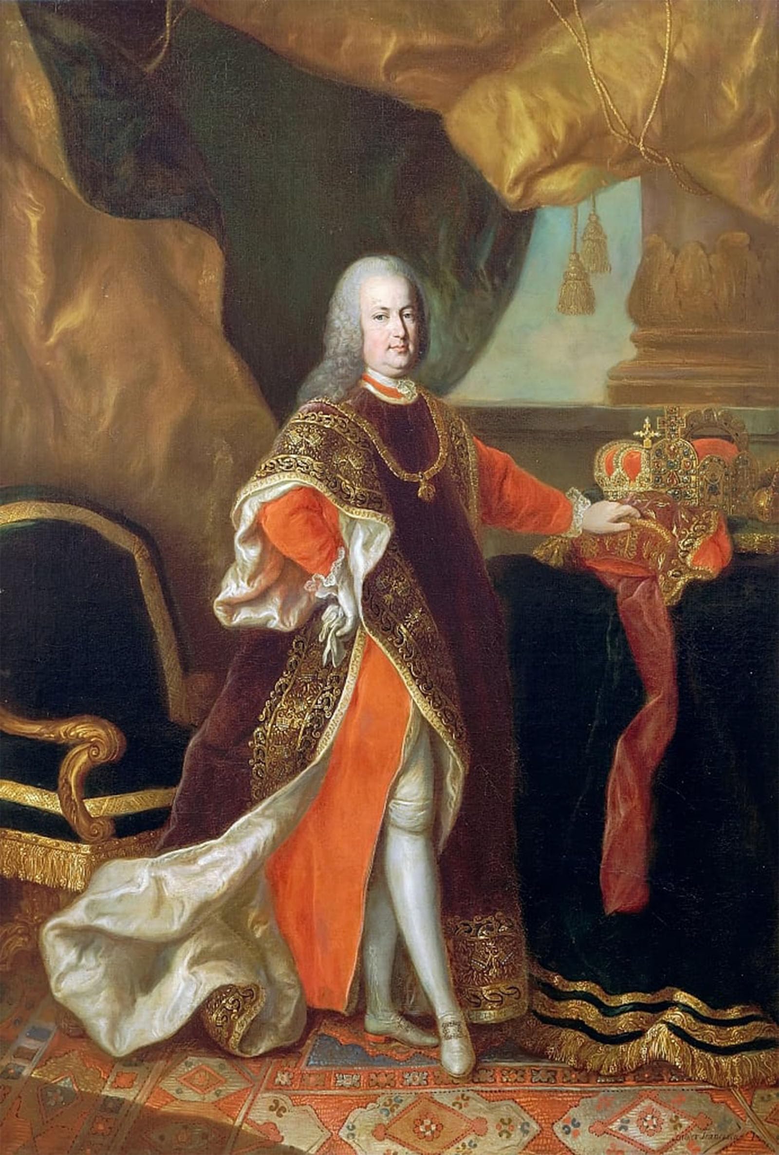 POSTERIIk Vintage Art Print Images Pictures Print Portrait of Emperor I of Austria by Anton Von Maron Modern Colour Posters for Office Home Decor 60x90cm