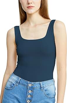 POSESHE Women's Plus Size Bodysuit Tank Top Sexy Soft