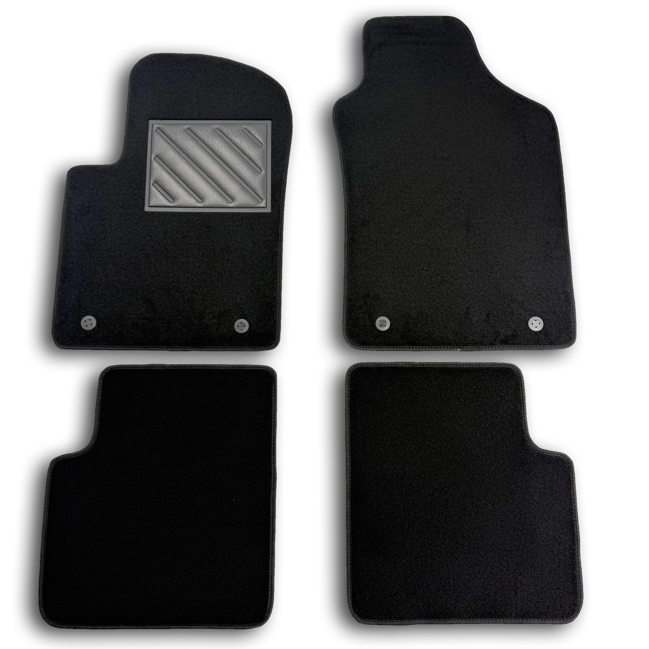 Alfombrillas para Fiat 500 / 500C / 500S a Partir de 2007 > Alfombrillas de Coche a Medida, Antideslizantes, talonera de Goma Reforzada, Botones de Anclaje