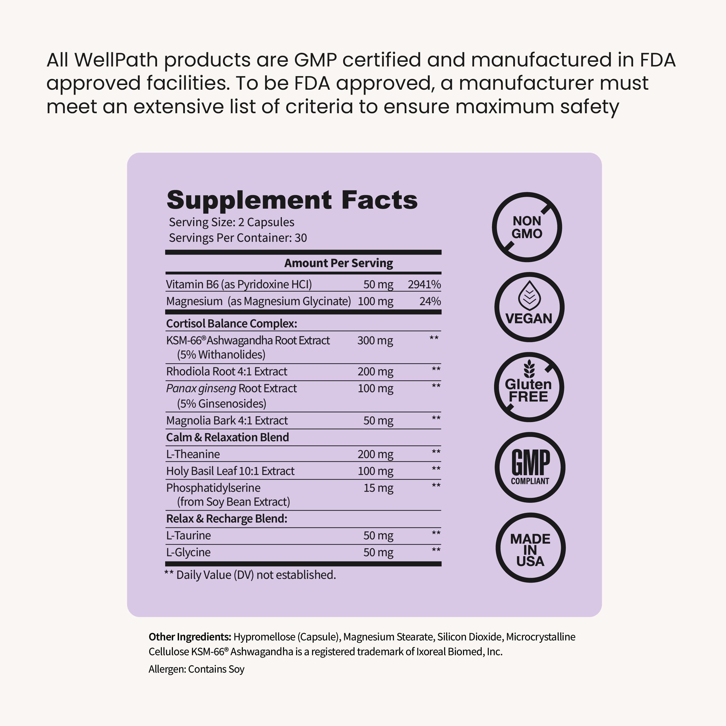 WellPath Cortisol Supplements for Women - Stress Support Complex, 60 Ct — Amazon image 4