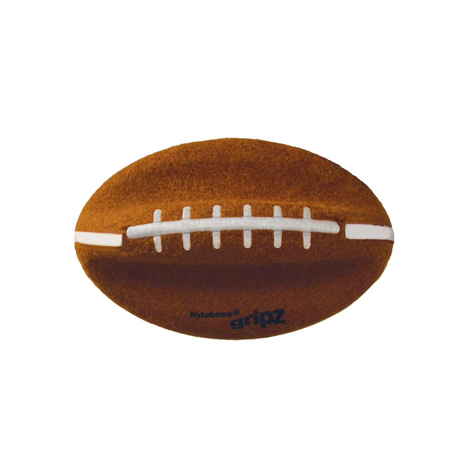 Nylabone Power Play Felt Football Gripz Fetch Toy Squeaky Ball Chew Toy for Dogs Medium 1 Count