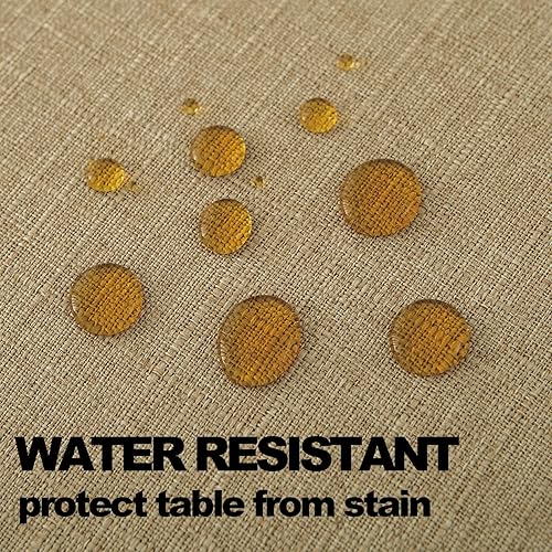Miniatura 3 de NLMUVW Mantel rectangular de lino tostado, mantel de granja, texturizado, resistente al agua, decorativo para cafetería, comedor y cocina, 54 x 78