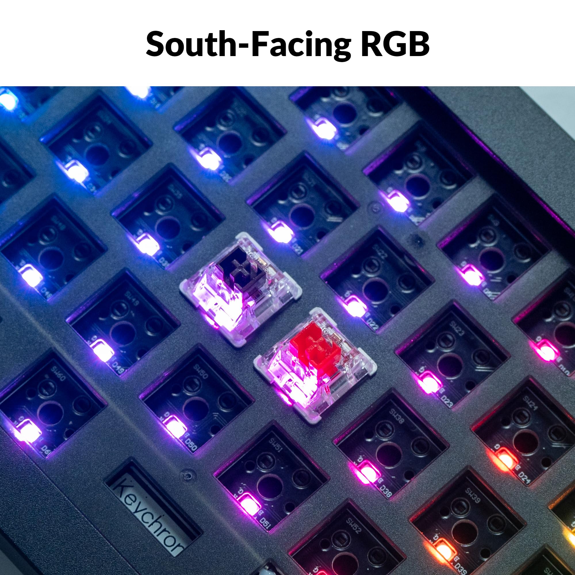 Keychron Q14 Pro Kit Clavier Mécanique Alice 96% en ISO, Corps en Aluminium CNC, Kit Barebone Gaming à Monter Soi-même, Programmable QMK/Via, RGB, Bluetooth 5.1/Filaire, pour Mac, Windows - Noir - 5