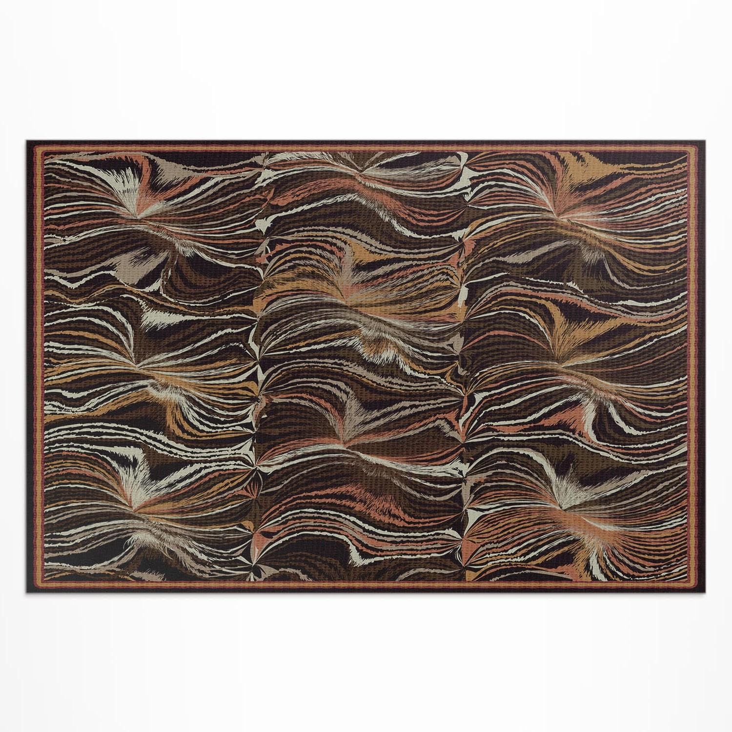 Tapis de sol extérieur en PVC étanche pour décoration terrasse et jardin 120x180