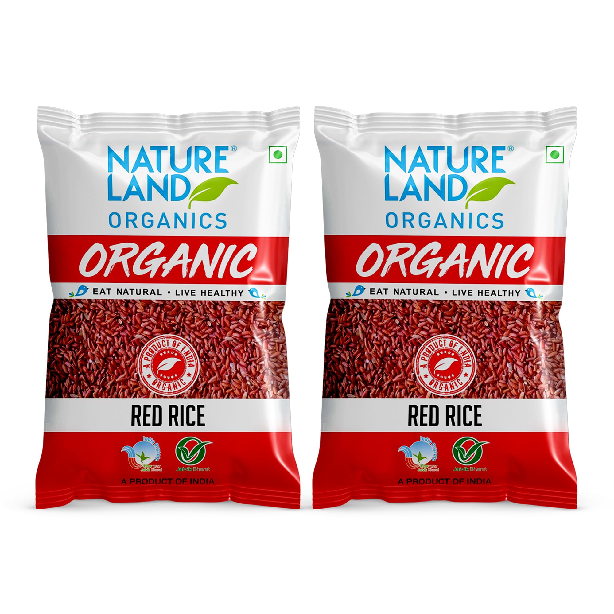 Natureland Organics Red Rice 1 Kg (Total 2 Kg) - Organic Rice-image-39