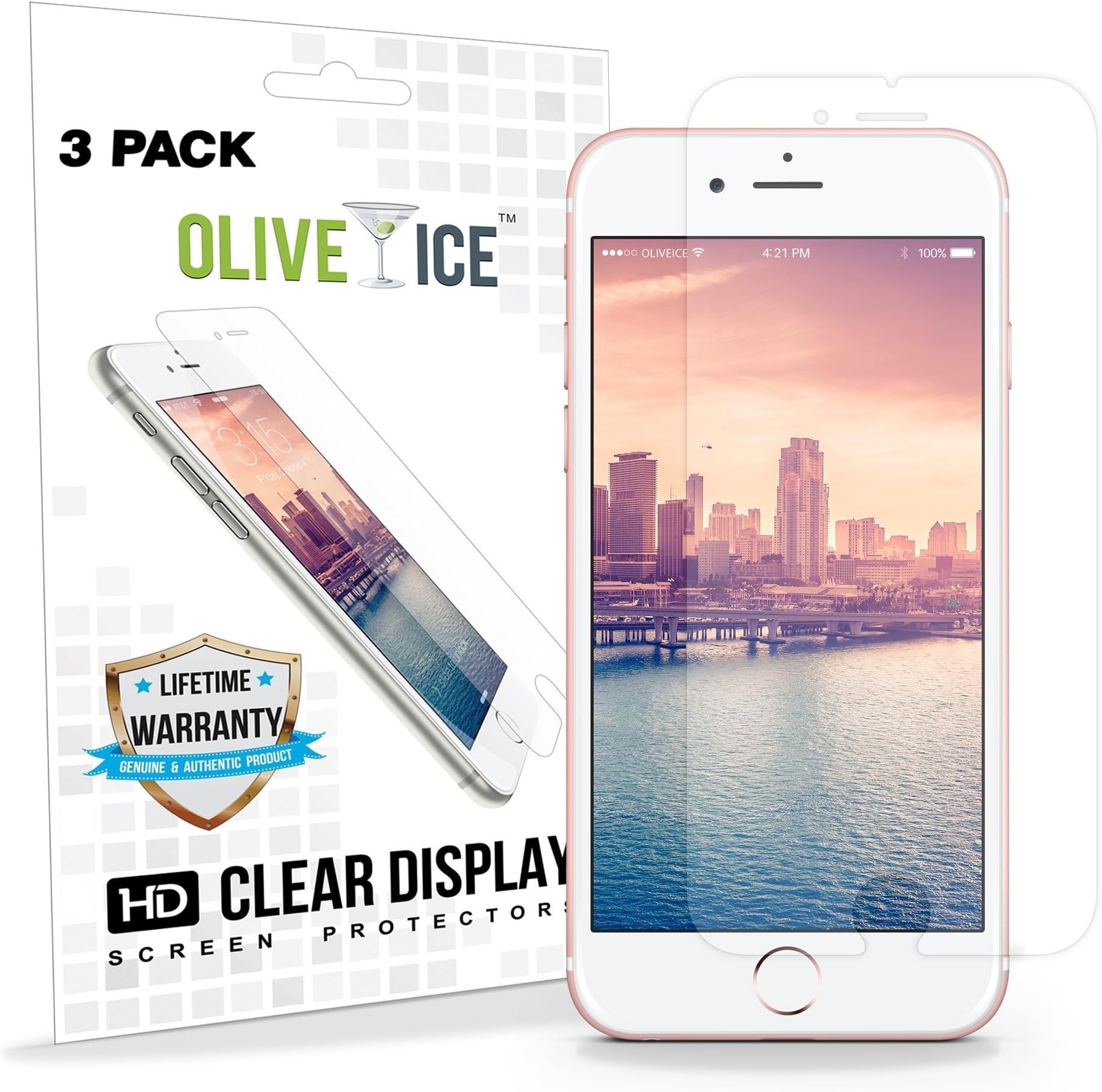 SP-CL-0308 iPhone 6 Plus Screen Protector Matte, iPhone 6S Plus Anti Fingerprint Screen Protector, Bubble Free Anti Glare Screen Protector for iPhone 6S Plus/6 Plus - 3 Piece