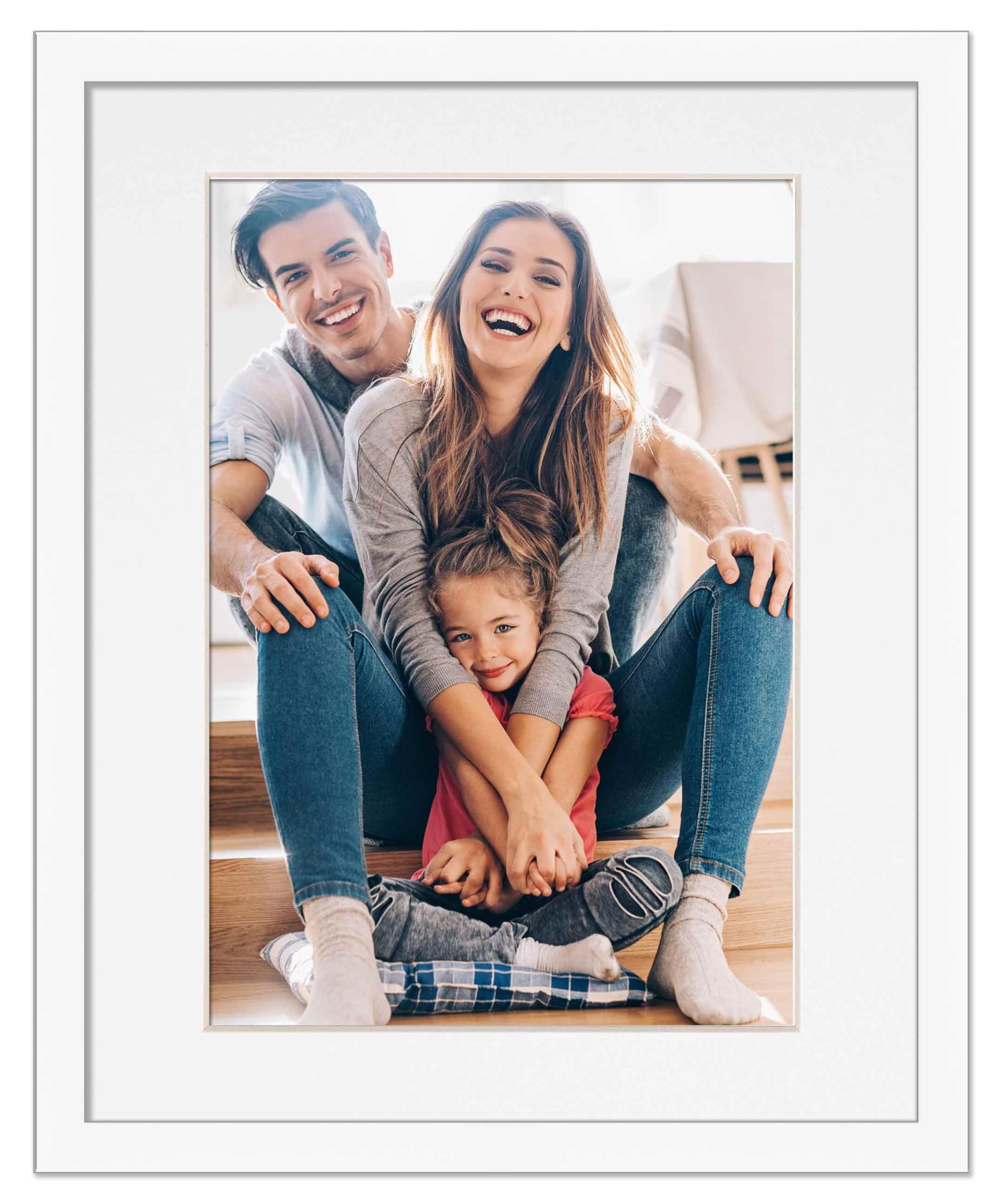 Amazon.com - CustomPictureFrames.com 30x40 Frame White with White