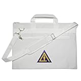 Masonic Cryptic Masons Royal & Select Right Cut White Tote Bag Printed, Lightweight with Hand & Shoulder Carry