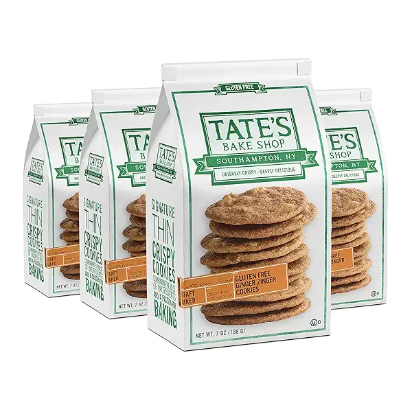 Tate's Bake Shop Gluten Free Ginger Zinger Cookies, 4-7 oz Bags 1