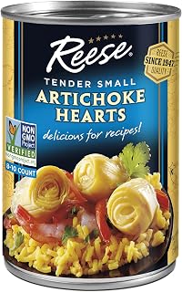 Reese Artichoke Hearts Small, 14oz Cans (Pack of 12) - Tender, Meaty, Non-GMO Gourmet for Salads & Dips