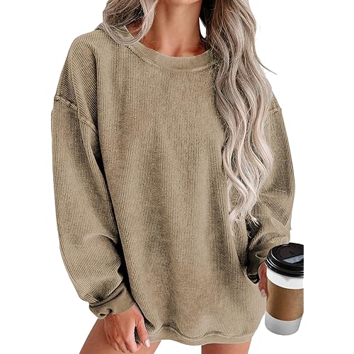 Plus Size Crew Neck Sweatshirt for Women Casual Long Sleeve Sweatshirts Pullover Hoddies Tops XL-5XL
