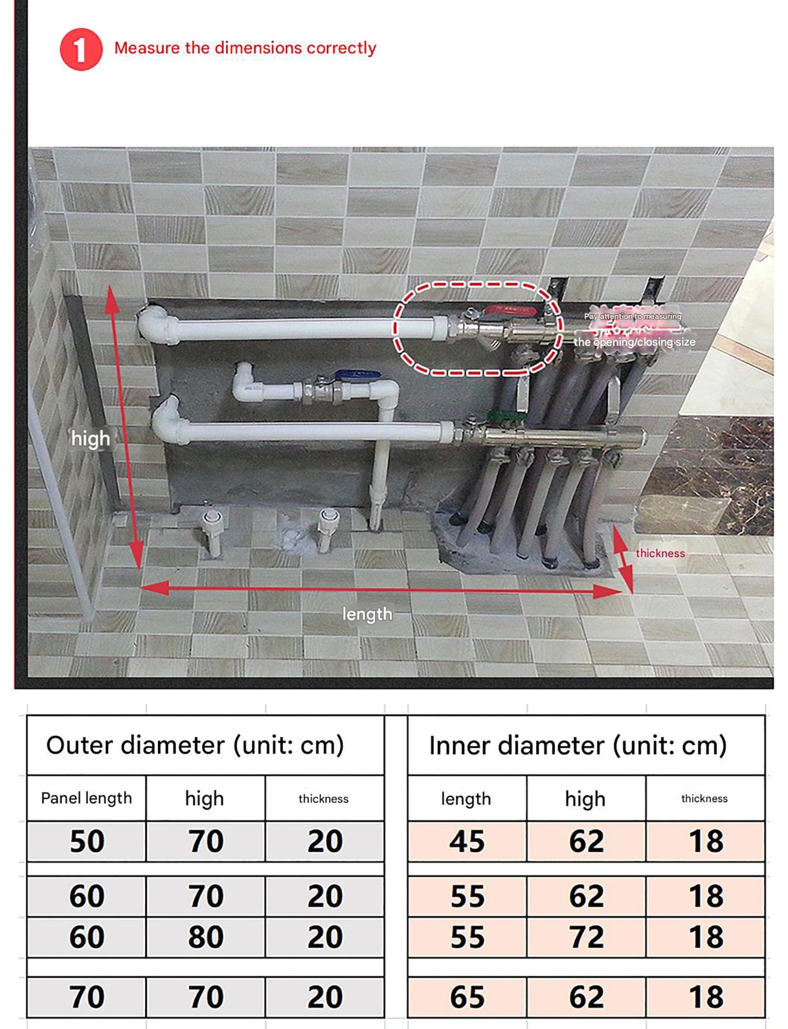 Armario seguro ignífugo para colectores y medidores | Caja de tapa de válvula Utili | Oculta tuberías de gas y válvulas de agua | Fácil inserción | Leche, 60 x 80 x 20 cm - y seguro