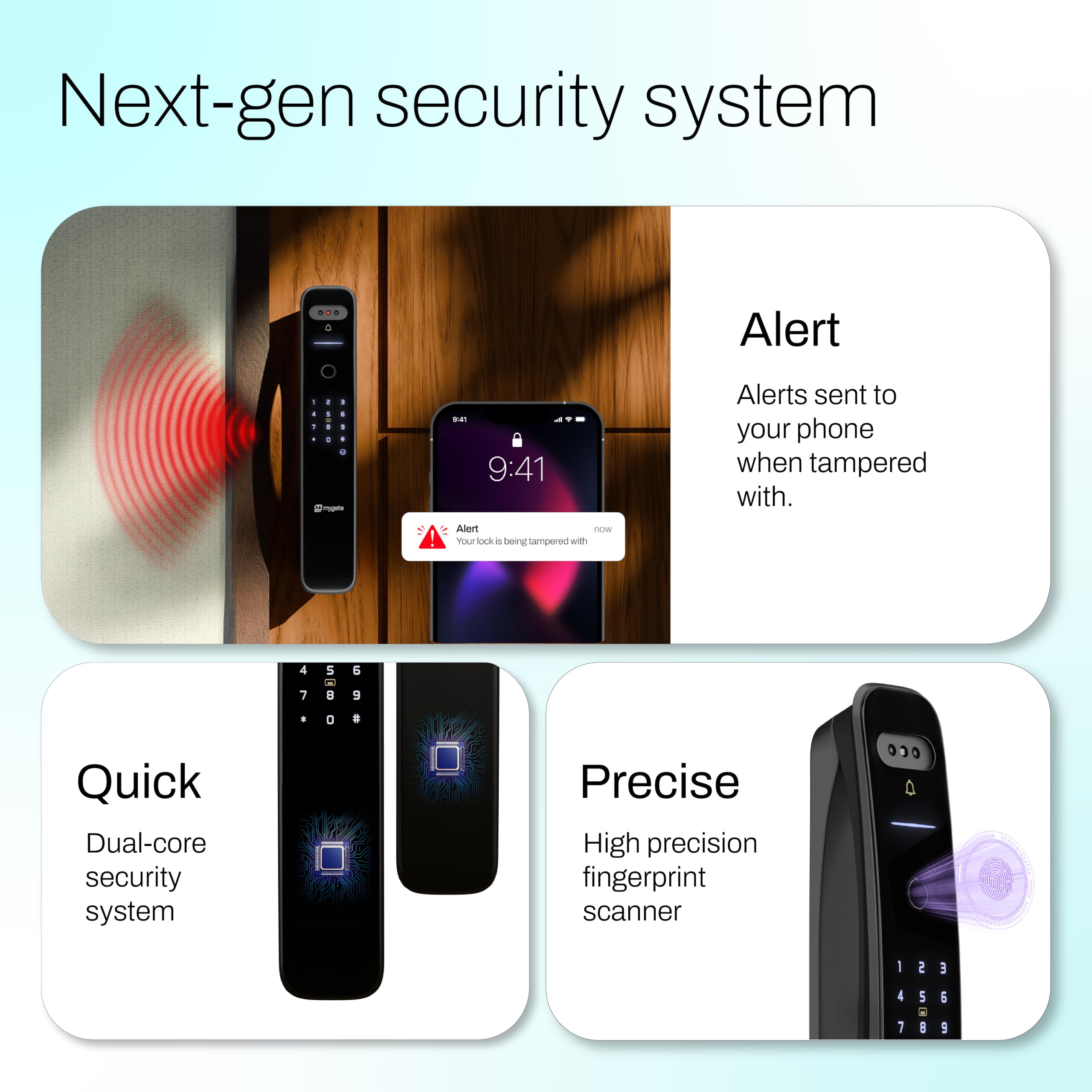 Mygate Smart Lock Pro 2 Ultra: Face & Fingerprint Unlock -3