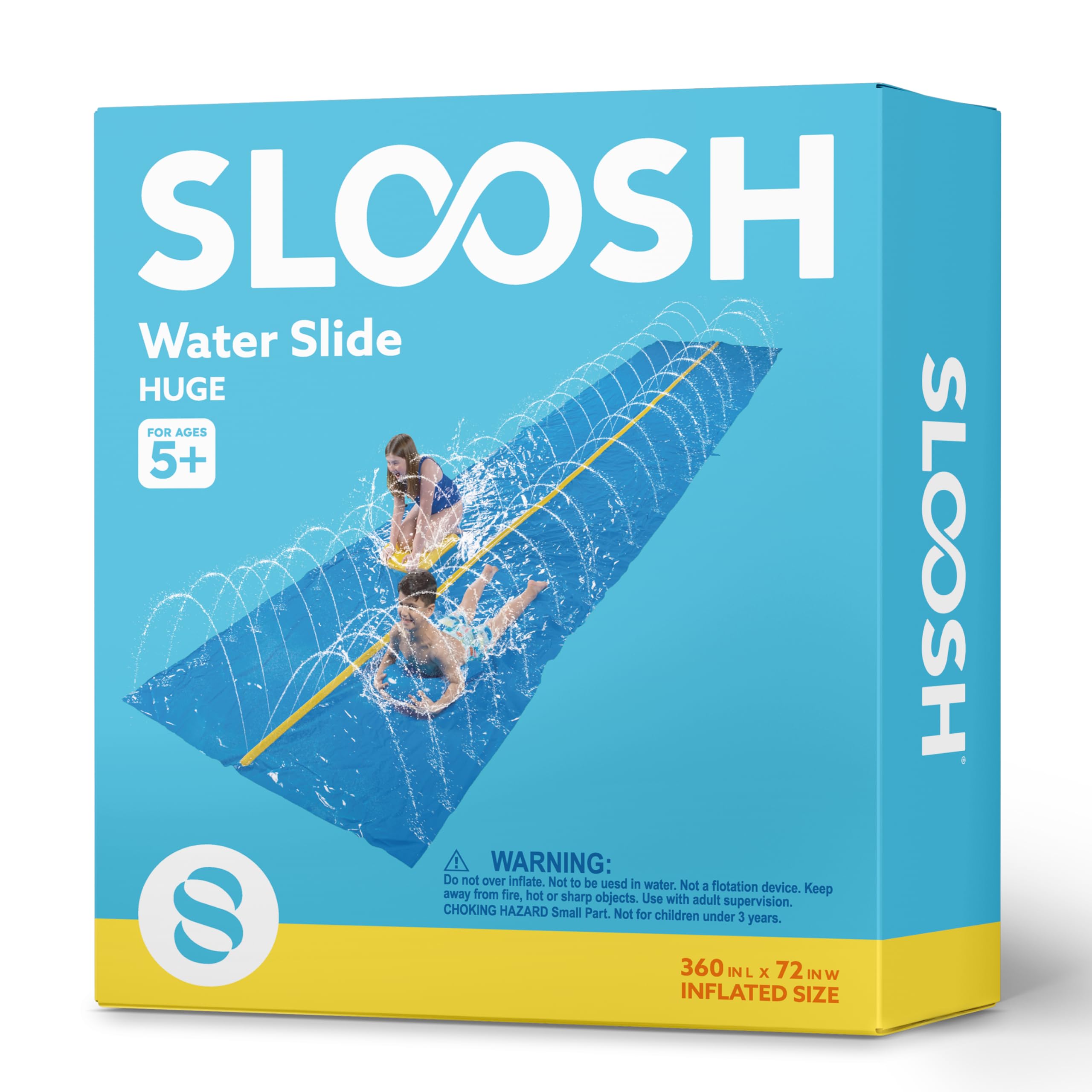 Sloosh Gigante Scivolo d'Acqua 914,4 x 182,8 cm con Irrigatore Integrato e Tavole Gonfiabili