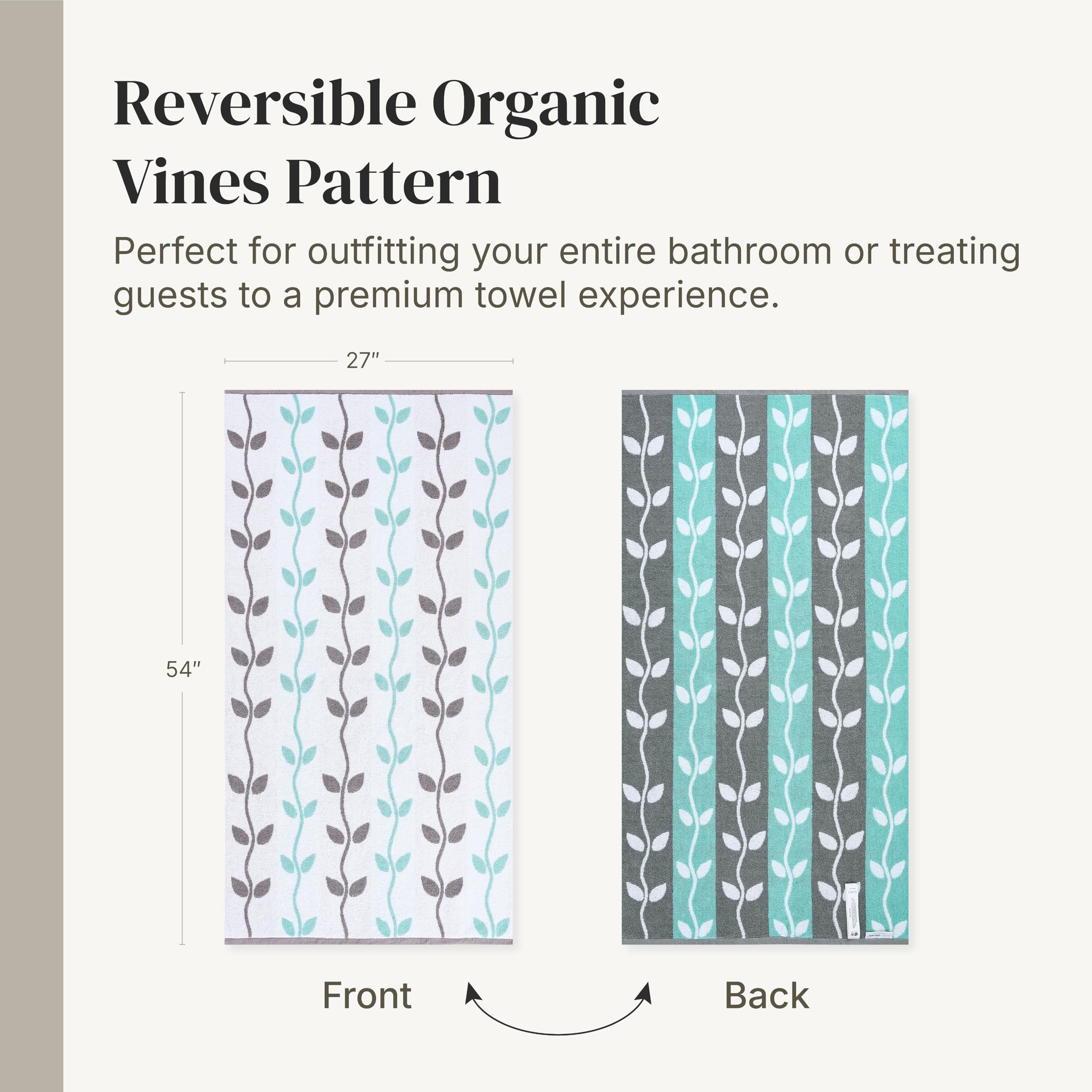 Amazon.com: Modern Threads Natural Vine 6-Piece 100% Cotton Towel