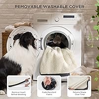 Vista 6 de Bedsure - Cama ortopédica extragrande para perros, con funda extraíble lavable, tapete de espuma con forma de huevera para jaula de mascota, apta