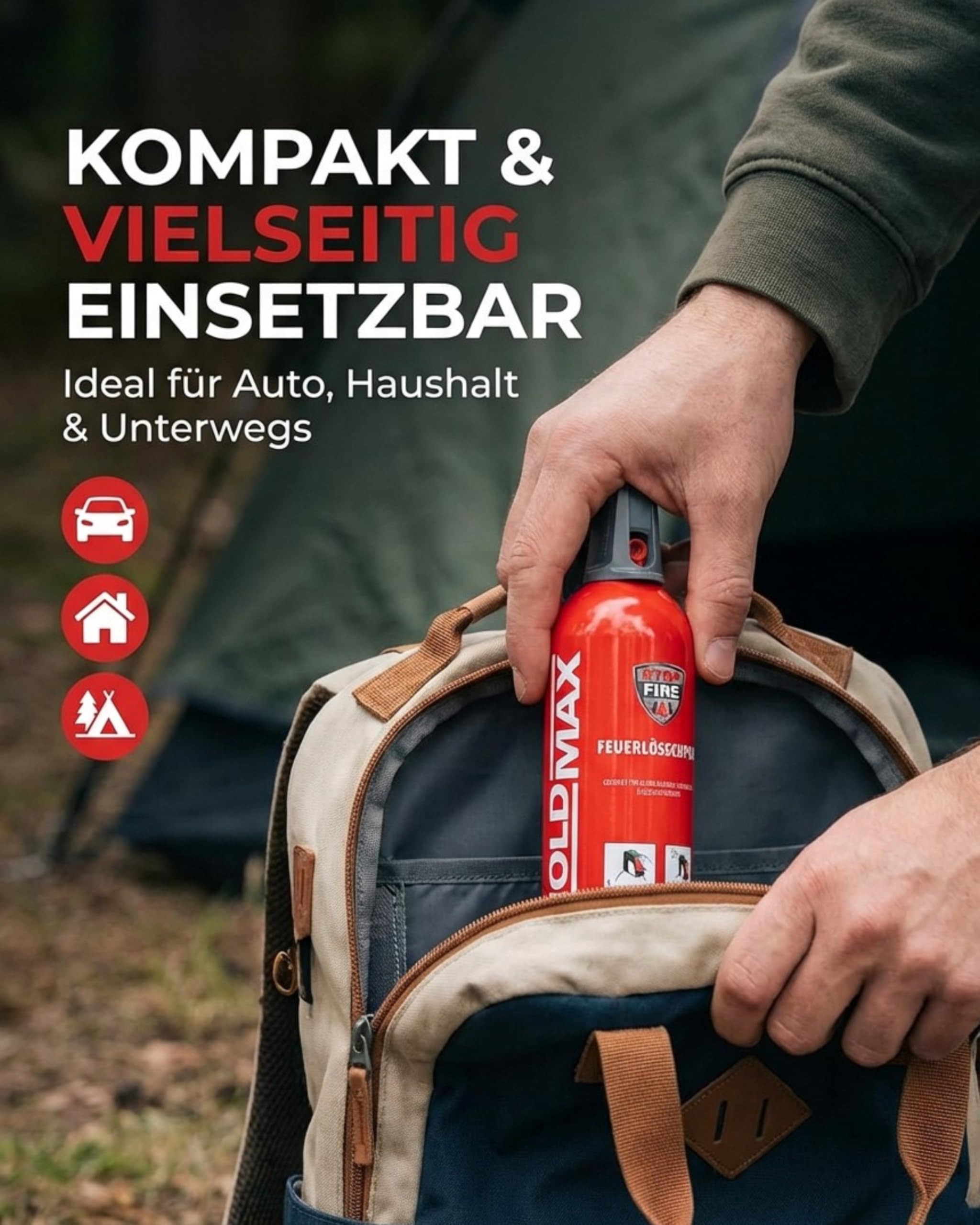 Xenotec Feuerlöscher - Löschspray 2x750 ml - Feuerlöscher Auto - Küche, Haushalt, Auto Feuerlöscher Schaum - Schaumlöscher - Co2 Feuerlöscher - Kompakter Feuerlöscher für unterwegs