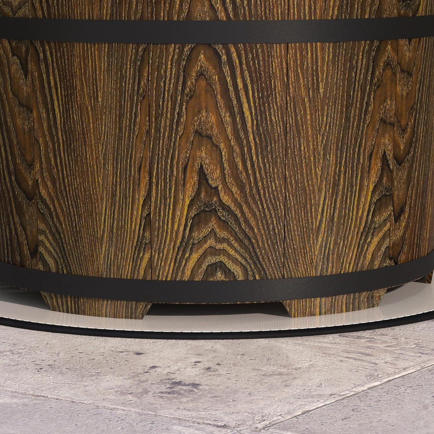 Outsunny Smokeless Fire Pit with Fireproof Mat, 20" Barrel Style Portable Wood Burning Firepit, Magnesium Oxide Low Smoke Camping Bonfire Stove for Backyard, Patio, Picnic, Brown