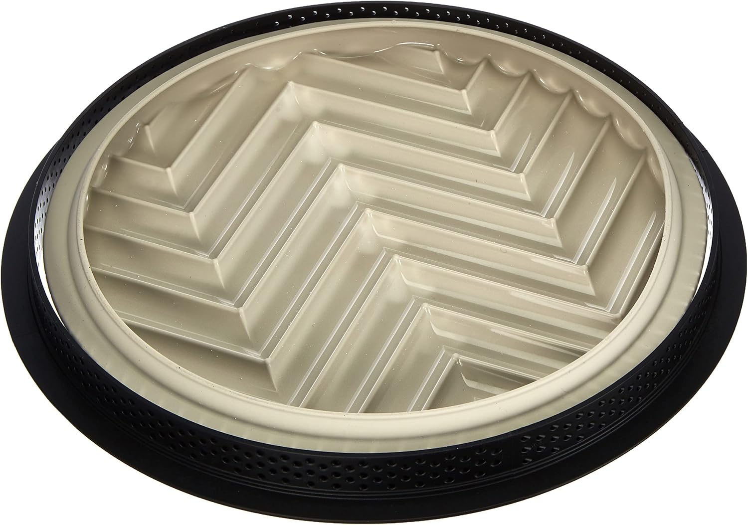 silikomart | KIT TARTE GRAFIQUE, Set with Microperforated Ring + Decorative Mat, TPLUS Ring Ø 250 mm h 20 mm, Decorative Silicone Mould Ø 230 mm h 20 mm, Made in Italy